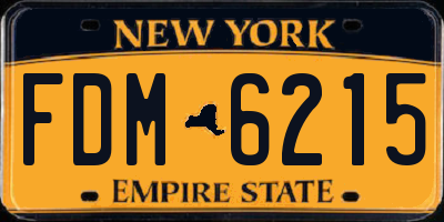 NY license plate FDM6215