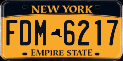NY license plate FDM6217