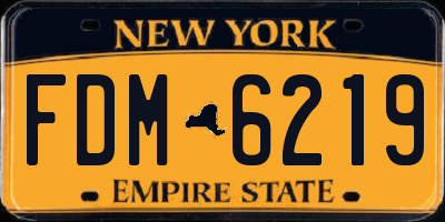 NY license plate FDM6219