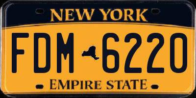 NY license plate FDM6220