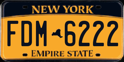 NY license plate FDM6222