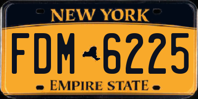 NY license plate FDM6225