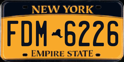 NY license plate FDM6226