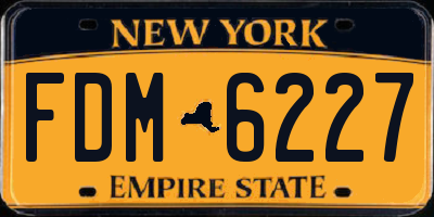 NY license plate FDM6227
