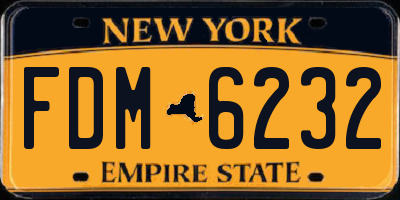 NY license plate FDM6232