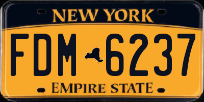 NY license plate FDM6237