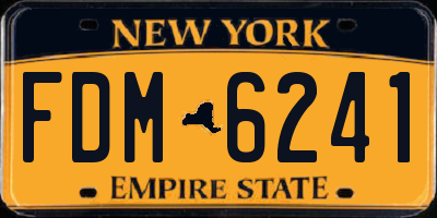 NY license plate FDM6241