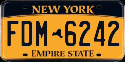 NY license plate FDM6242