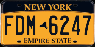 NY license plate FDM6247