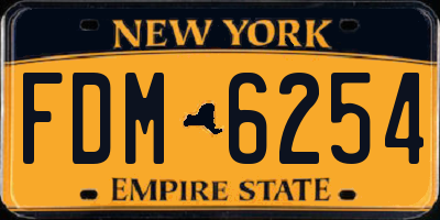 NY license plate FDM6254