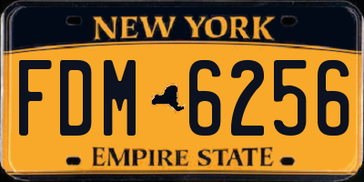NY license plate FDM6256