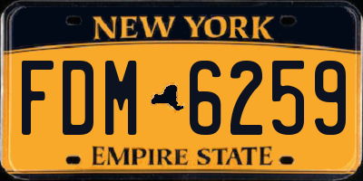 NY license plate FDM6259
