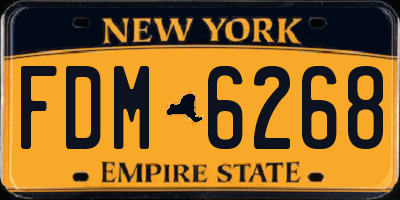 NY license plate FDM6268