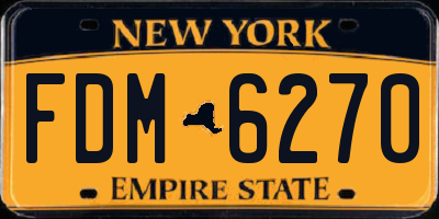 NY license plate FDM6270