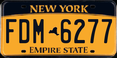 NY license plate FDM6277