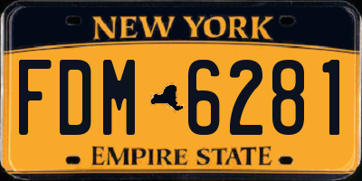NY license plate FDM6281