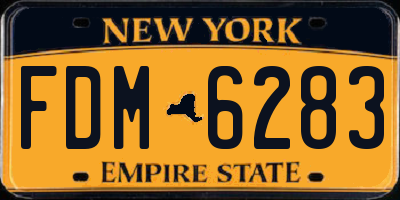 NY license plate FDM6283