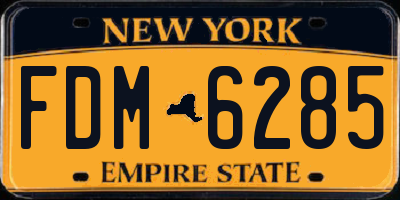 NY license plate FDM6285