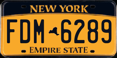 NY license plate FDM6289
