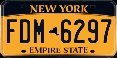 NY license plate FDM6297