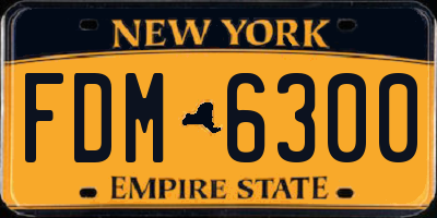 NY license plate FDM6300