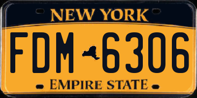 NY license plate FDM6306