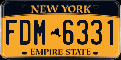 NY license plate FDM6331