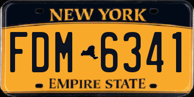 NY license plate FDM6341