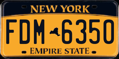 NY license plate FDM6350