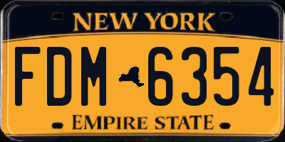 NY license plate FDM6354