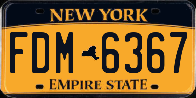 NY license plate FDM6367