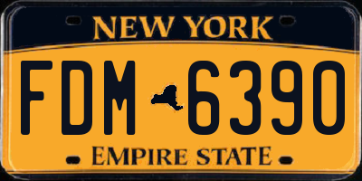 NY license plate FDM6390
