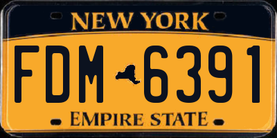 NY license plate FDM6391