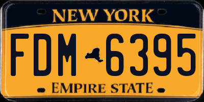 NY license plate FDM6395