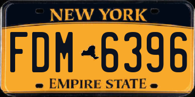 NY license plate FDM6396