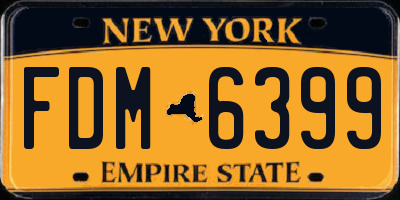 NY license plate FDM6399