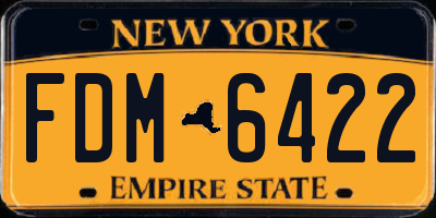 NY license plate FDM6422