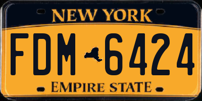 NY license plate FDM6424