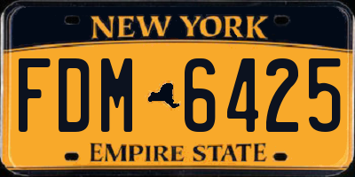 NY license plate FDM6425
