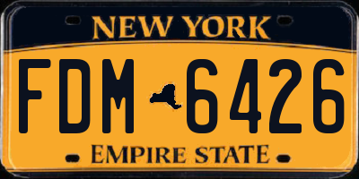 NY license plate FDM6426
