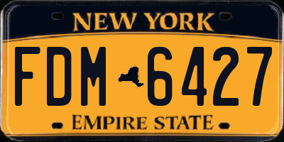 NY license plate FDM6427