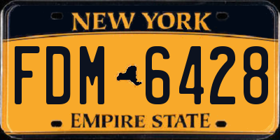 NY license plate FDM6428