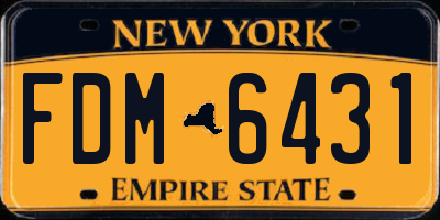 NY license plate FDM6431