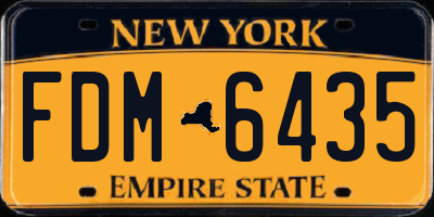NY license plate FDM6435