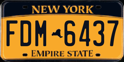 NY license plate FDM6437