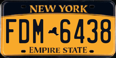NY license plate FDM6438