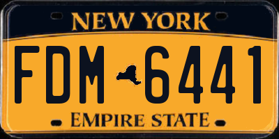 NY license plate FDM6441