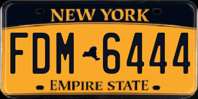 NY license plate FDM6444