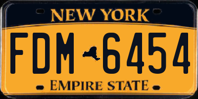 NY license plate FDM6454