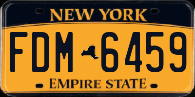 NY license plate FDM6459